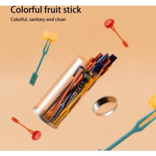 36Pcs Fruit Fork Set Mini Children Snack Cake Dessert Food Fruit Pick Toothpick Salad Party Supplies Disposable Tableware