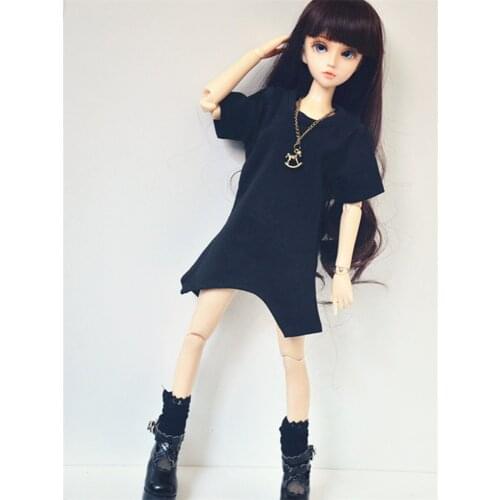 Irregular bottom bottoming T-shirt For 1/6,1/4 ,1/3,SD16 BJD Doll Clothes CWB7