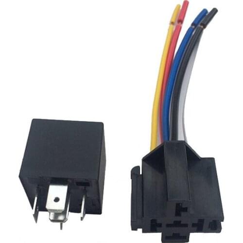 New Style 12V Automotive Changeover Relay 40A 5-Pin with Socket Holder