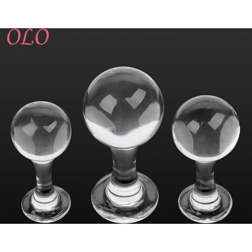 OLO Anal Plug Sex Products Prostate Massage Female Masturbation Crystal Glass Sex Toys for Women