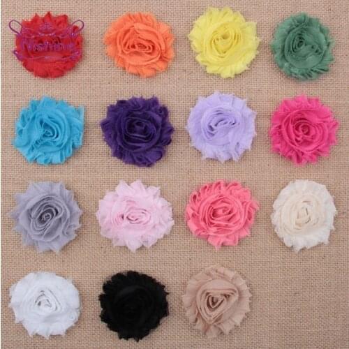 10pcs/lot Solid Color Shabby Sun Flower Accessories for Baby Girls Hairband Clothes Headwear Gifts Box Decoration Photo Props