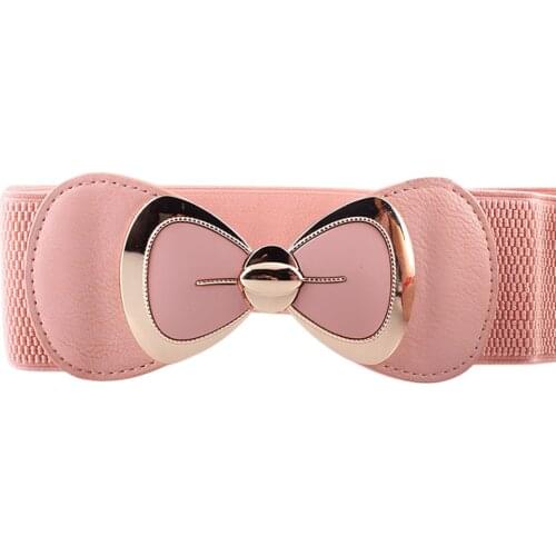 Fashion Women PU Black Leather Waist Band Thin Elastic Waist Belt Dress Apparel Accessories Metal Buckle Waistband New Hot