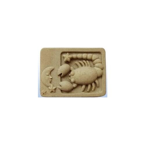 Scorpio pattern square shape Silicone soap mould fondant cake chocolate mold handmade clay resin craft mold