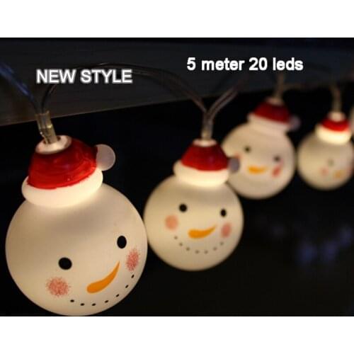 Connectable garland light LED Christmas lights fairy Led String Snowman lamp indoor outdoor decoration 5 m 20led AC110V 220V