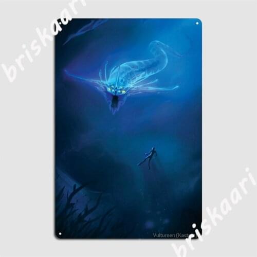 Subnautica Ghost Leviathan Metal Signs Home Club Vintage Garage Decoration Tin sign Posters