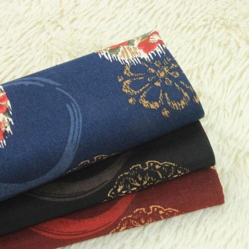 High quality pure cotton Thick fabrics for patchwork Retro folk style printing tissus patchwork Handmade DIY bag dress fabric