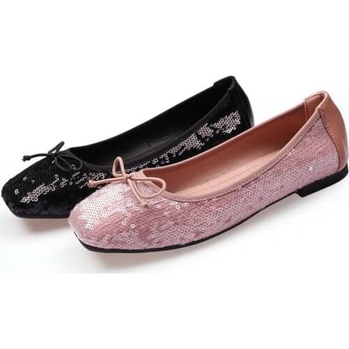 Simple net red womens shoes bow fashion single shoes color matching women 2020 spring style square toe retro flat shoes