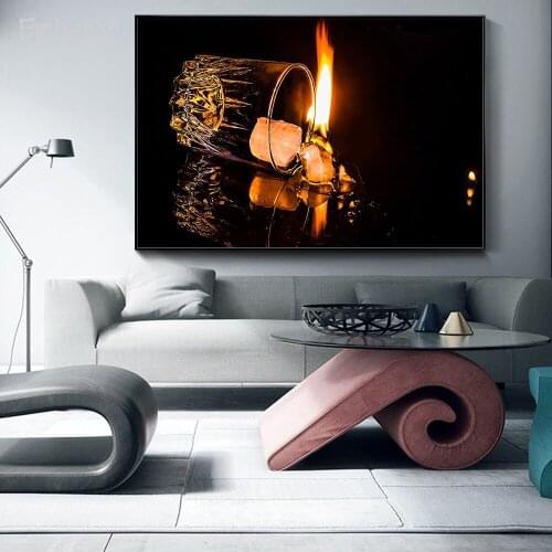 Embelish 1 Pieces Fire In Cup Modern Home Decor Wall Art Pictures For Living Room HD Print On Canvas Paintings Bedroom Posters