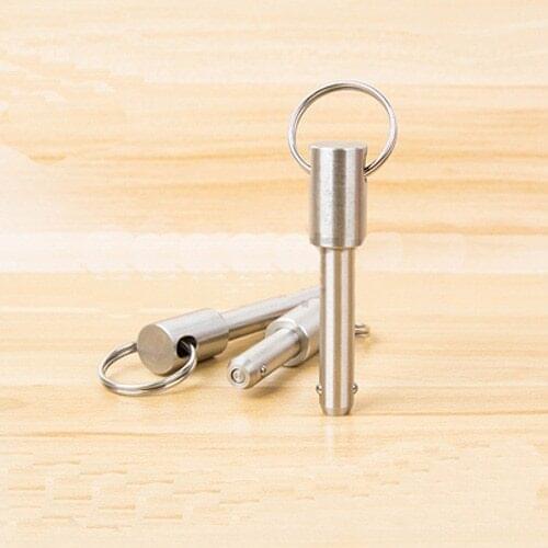 1pcs M10 Locating pin Pull ring Ball lock pins Quick release unloading release Steel ball latch stainless steels 5mm-75mm L