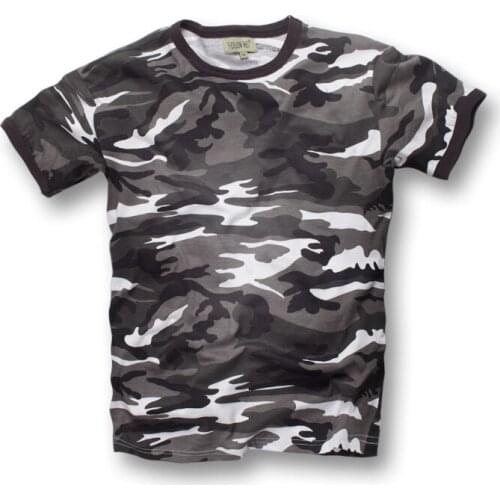 Knitted tshirt Baby T shirt boy girl half sleeves camouflage round neck