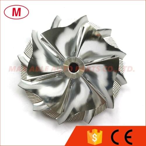 High Performance 57.04/76.13mm Reverse 6+6 blades Turbocharger Aluminum 2618/Milling/Turbo Billet compressor wheel for Cartridge