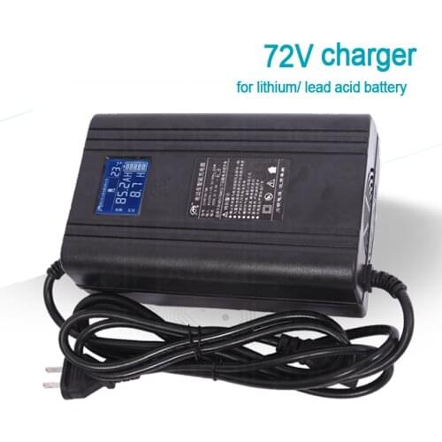 30pcs 72V 8.5A Charger 87.6v 24S charger 21s 88.2V 20S 84V With Display for lithium ion battery lifepo4 LTO lead acid lipo