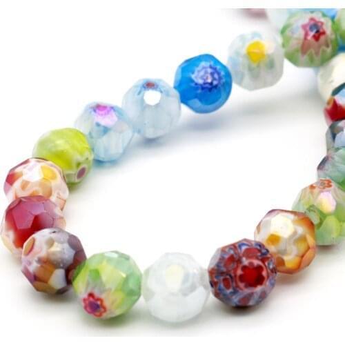 48pcs 7mm Crystal Rondel Beads Wholesale Cut Faceted Round Colored glaze Beads for Jewelry Making Bracelet Accessories