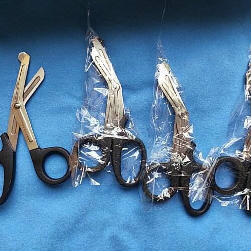 5pcs 14.5cm stainless steel medical household safety elbow scissors dressing bandage dressing dressing Dressing Scissors safe c