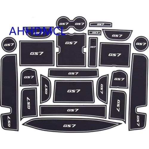 AHHDMCL Car Door Groove Mat Gate Slot Cup Armrest Storage Pad Mat For Trumpchi GS7