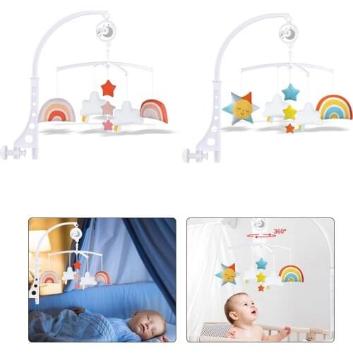 Baby Music Box Rotary Mobile Crib Bed Clockwork Movement Mobile Musical Newborn Bell Crib Toys