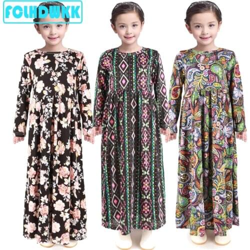 Long Dress Trend Bohemian Summer Dress for Girls Kids Beach Tunic Floral Maxi Dresses Toddler Baby Party Princess Dress Vestidos
