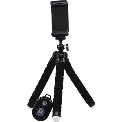 Flexible Control Tripod Wireless Remote Phone Tripod Selfie Stick Stand Professional with Wireless Remote Clips