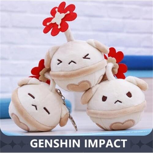 Bouncing Bomb Dumpling Game Genshin Impact Klee Cosplay Diy Accessories Anime Project Plush Ball Pendant Halloween Keychain Toys