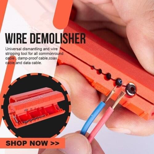 Wire Stripper Wire Demolisher Mini Portable Stripper Crimper Pliers Crimping Tool Cable Stripping Wire Cutter Cut Line