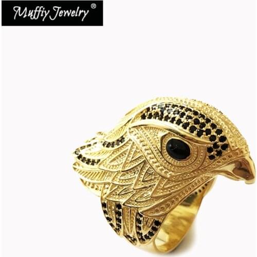 Cocktail Ringt Falcon 925 Sterling Silver With Gold Europe Style Bijoux 2021 New Fine Men Jewelry Powerful Gift for Boyfriend