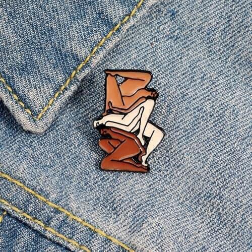 Creative Art Body Illustration Bag Shirt Brooch Pins Metal Broches for Men Women Badge Pines Metalicos Brosche Accessories