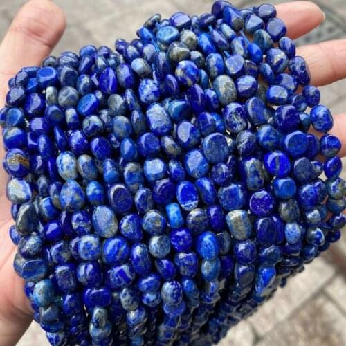 Natural Irregular Shape Stone Beads 6-8mm 8-10MM 10-12MM Lapis Lazuli Semi-precious Energy Cured Chip Beads for Jewelry Making