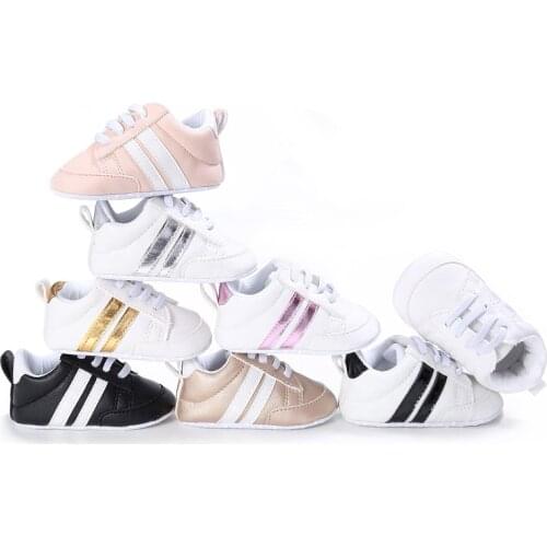 New Baby Kid Girl Boy Crib Sport Shoes Unisex Infant Lace Up Casual Shoes 0-18 M