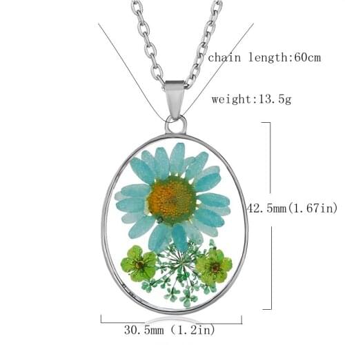All kinds of flowers form a variety of colors to choose Super transparent Beauty Flower Spring Pendant Sweater chain Necklace