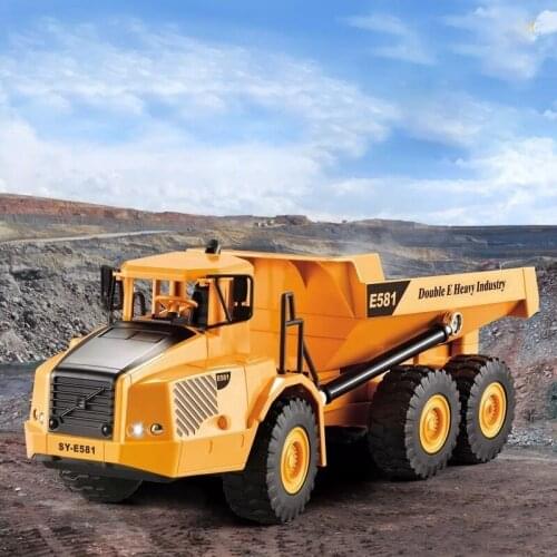 RC Truck 1/16 Dumper Caterpillar Tractor 2.4Ghz Radio Controlled Car Model Engineering Car Excavator Toys For Boys Gifts