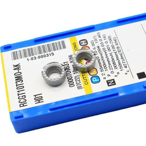 RCGT10T3 MO AK H01 RCGT 10T3 MO Aluminum cutter blade Insert Cutting Tool turning tool CNC Tools AL +TIN Alloy wood