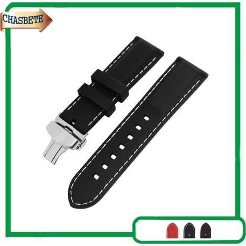 Silicone Rubber Watch Band for AP Audemars Piguet 18mm 20mm 22mm Men Women Strap Wrist Belt Loop Resin Bracelet Red Black + Pin