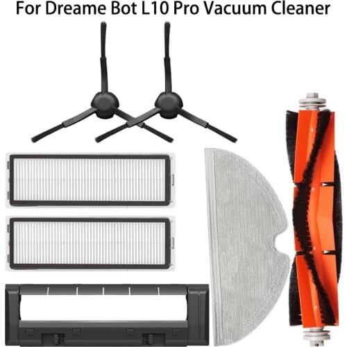 For Dreame Bot L10 Pro Vacuum Cleaner Replaceble Accessories Main Floor Side Brush Cover Mops Cloths HEPA Filters Spare Parts
