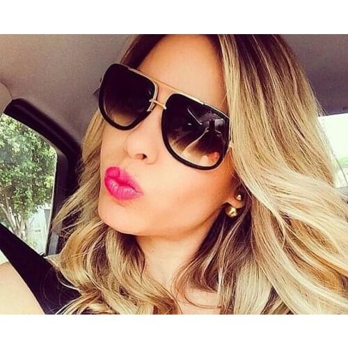 2021 new mens Large frame sunglasses Vintage steampunk women ditaeds sun glasses aviation grandmaster UV400