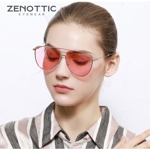 ZENOTTIC Polarized Sunglasses Retro HD Photochromic Pilot Sunglasses For Women Men Driving Glasses UV400 Protection Shade Mirror