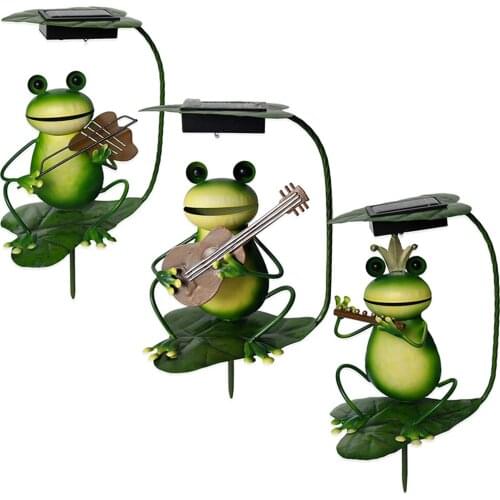 Solar Porch Light, Frog Garden Solar Lights, Solar Powered LED Lamp Outdoor, Decorative Waterproof Garden Stake Lights