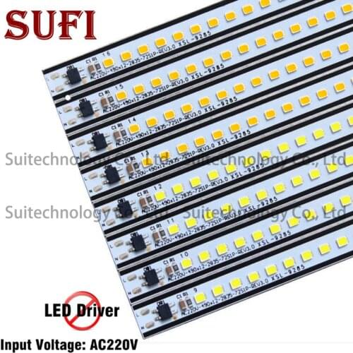 10pcs LED Bar Light AC220V Aluminum alloy PCB LED Tube 30cm High lumen Energy Saving LED for lighting project don't need driver