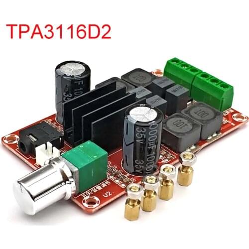 Tpa3116D2 2X50W Digital Power Amplifier Board 5V To 24V Dual Channel Stereo Amp