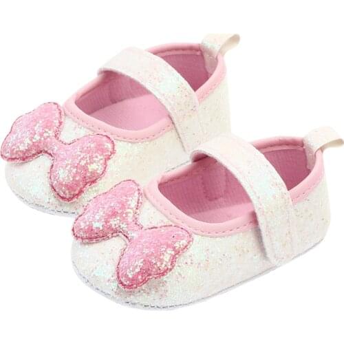 TELOTUNY Infant Toddler Baby Girls Fashion Soft Sole Bowknot Prewalker Princess Shoes Hook&loop Non-slip Footwear Crib Shoes