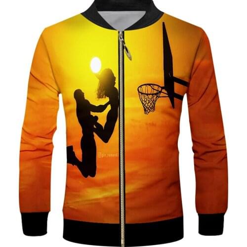 UJWI Basketball star 24 3D Jacket Men Women Harajuku Hip Hop New Style Sweatshirts Casual Stand Collar Zipper Sweatshirt