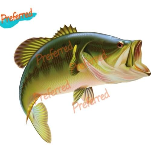 LARGE MOUTH BASS Fish Decal Motocross Racing Laptop Helmet Trunk Wall Vinyl Car Sticker Die Cutting Waterproof PVC