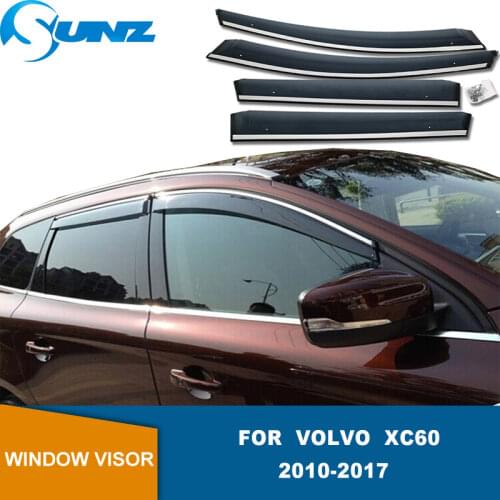 Side Window Deflectors For VOLVO XC60 2010 2011 2012 2013 2014 2015 2016 2017 Window Shield Sun Rain Deflector Guards SUNZ