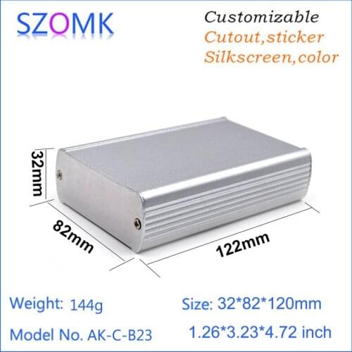 1 piece, 32*82*120mm electronics outlet boxes aluminum power supply junction box aluminium extrusion project box pcb enclosure