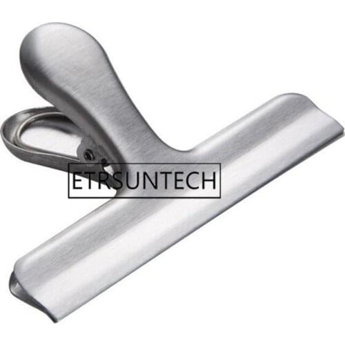 100pcs Bag Clips Stainless Steel Heavy-duty Food Bag Clips Durable Air Tight Seal Grips Office Kitchen Home Tools Supplies