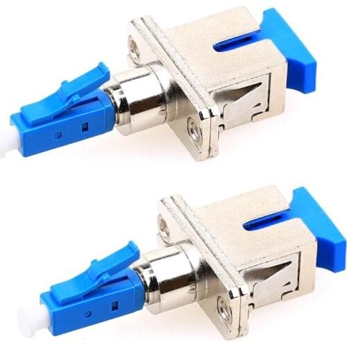 2pcs/lot LC Male to SC Female Fiber Optic Adapter LC-SC Hybrid Optical Adaptor