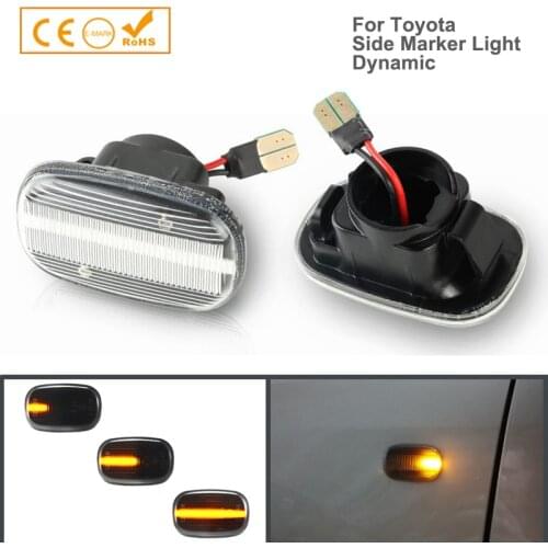 2x Dynamic Turn Signal Light Side Marker For Toyota Celica Caldina Corolla Hilux Avensis Probox Fielder Lexus GS RX 300 330 350