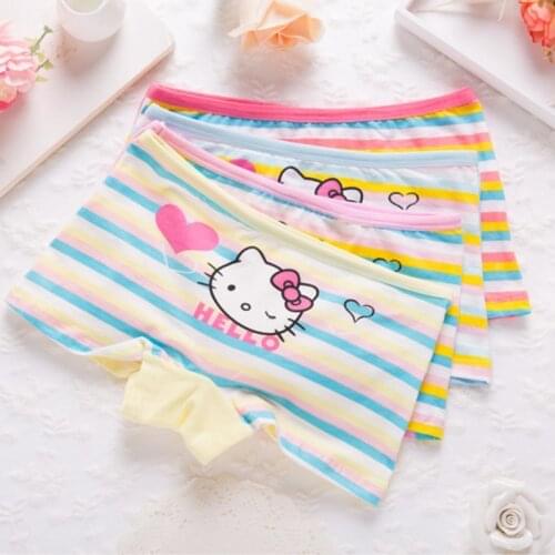 4pcs/lot Girls Children Underwear Kids 2-9 year Cartoon Cotton Briefs girl Panties Boxer Children Clothing Girls underwear