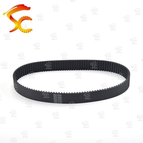 5PCS/LOT HTD 3M rubber transmission belt 3M 339 width 15mm length 339mm teeth 113 HTD 3M-339-15 Arc teeth HTD3M belt