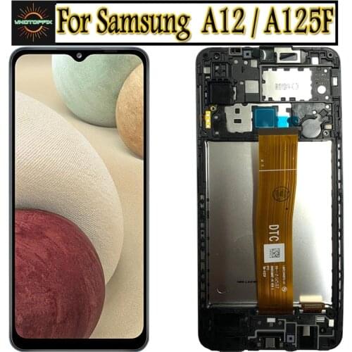 Original For Samsung Galaxy A12 LCD SM-A12F SM-A12F/DSN LCD Display Touch Screen Digitizer Assembly For Samsung A12 a125 lcd