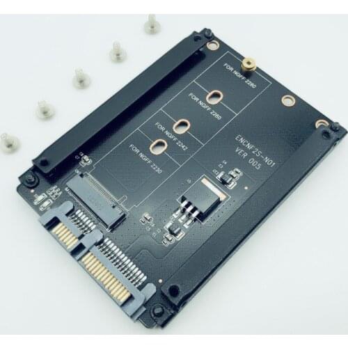 QINDIAN Add On Card M.2 to SATA M2 to SATA Adapter M2/M.2 SATA Adapter M2 NGFF B+M Key Metal Case for 2230 2242 2260 2280 M2 SSD